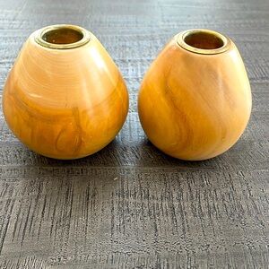 Pair Mid Century Modern Candleholders Set of 2